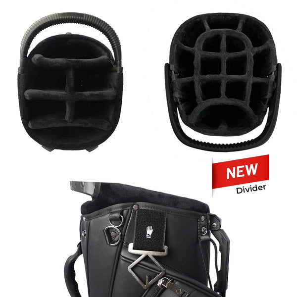 Black equestrian leg guard with a 'New' divider label on a white background