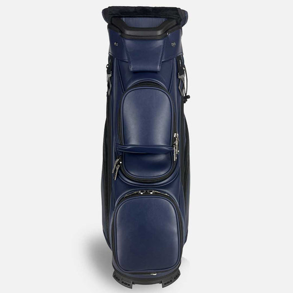 Navy blue golf bag on a white background
