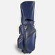 Blue golf bag with black accents on a white background