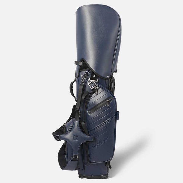 Blue golf bag on a white background