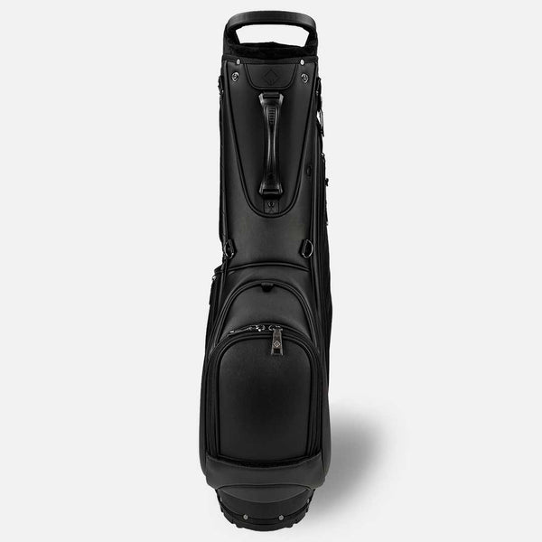 Black golf bag on a white background