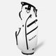 White golf bag with black accents and 'RevCore' branding on a light gray background
